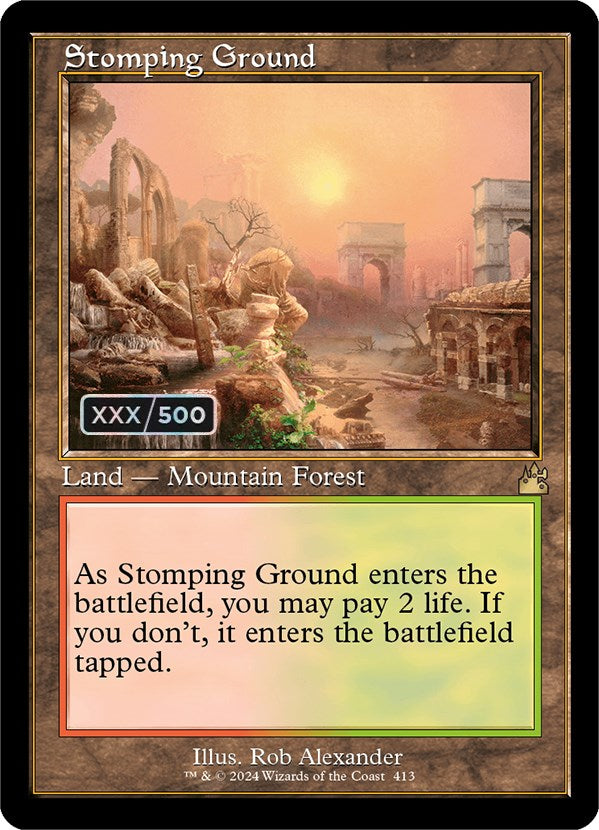 Stomping Ground (Retro) (Serialized) [Ravnica Remastered] | Rock City Comics