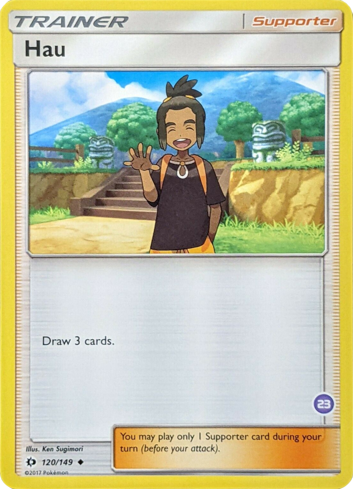 Hau (120/149) (Deck Exclusive #23) [Sun & Moon: Trainer Kit - Alolan Sandslash] | Rock City Comics