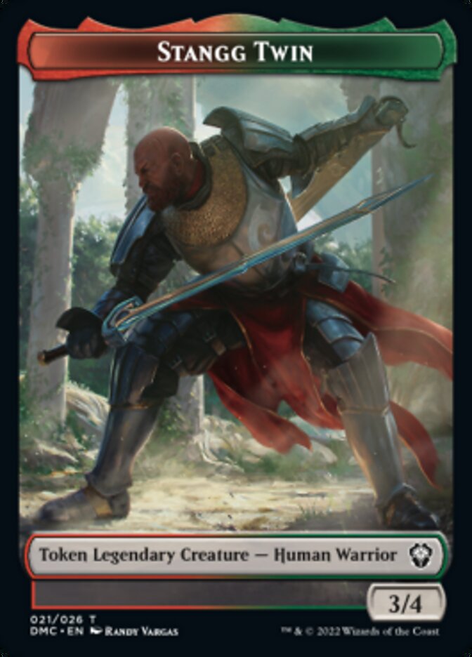 Soldier // Stangg Twin Double-sided Token [Dominaria United Tokens] | Rock City Comics