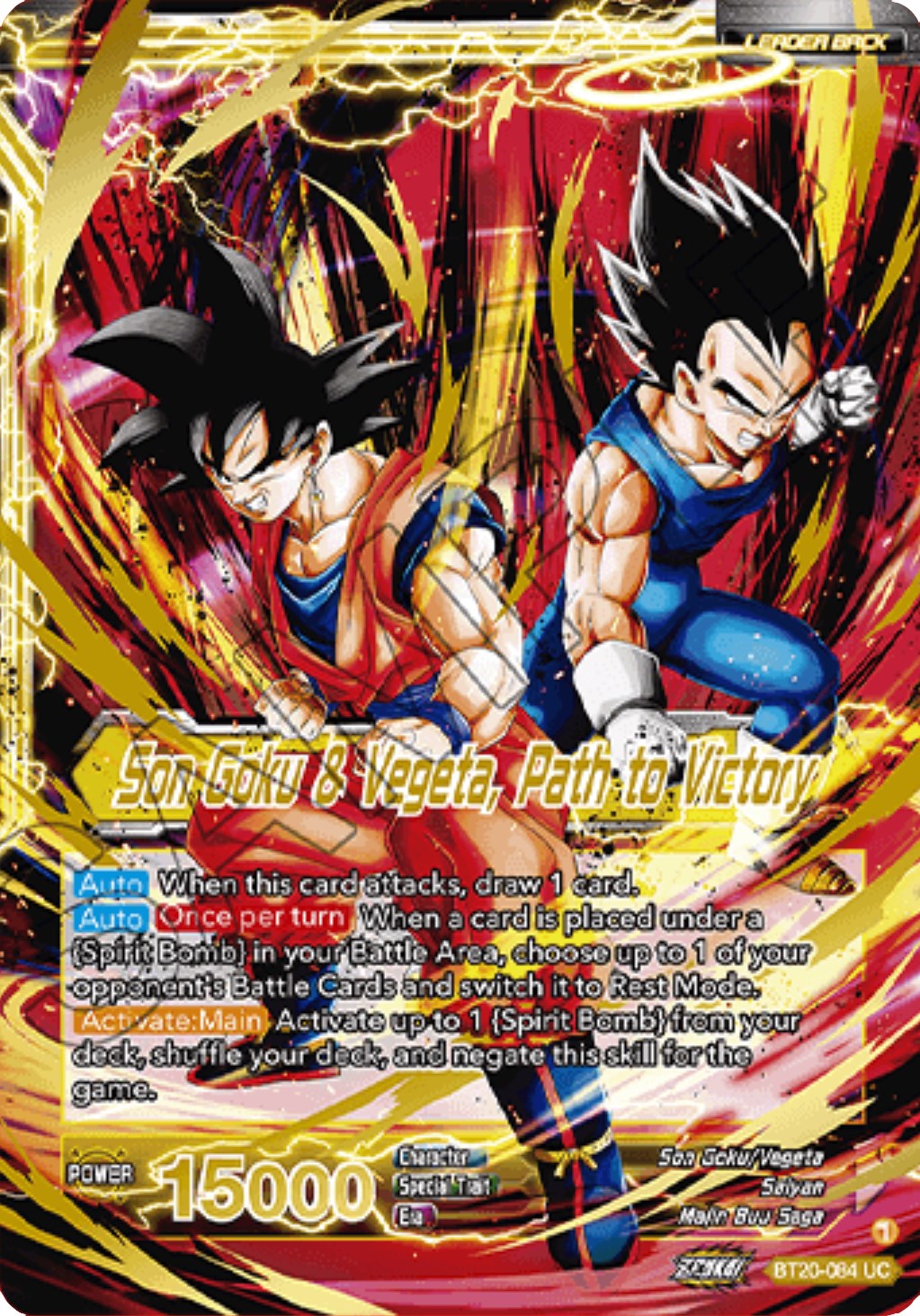SS Vegito // Son Goku & Vegeta, Path to Victory (Giant Card) (BT20-084) [Oversized Cards] | Rock City Comics