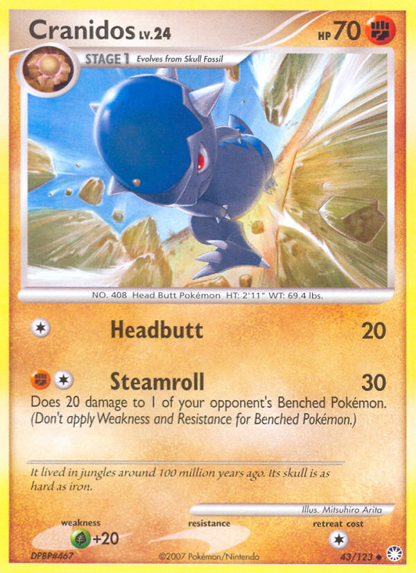 Cranidos (43/123) [Diamond & Pearl: Mysterious Treasures] | Rock City Comics