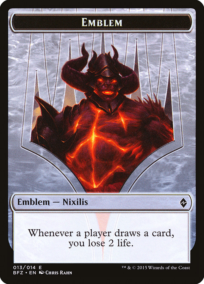 Ob Nixilis Reignited Emblem [Battle for Zendikar Tokens] | Rock City Comics