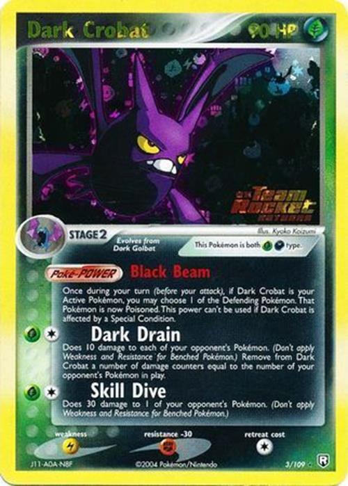 Dark Crobat (3/109) (Stamped) [EX: Team Rocket Returns] | Rock City Comics