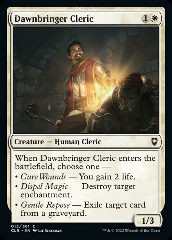 Dawnbringer Cleric [Commander Legends: Battle for Baldur's Gate] | Rock City Comics