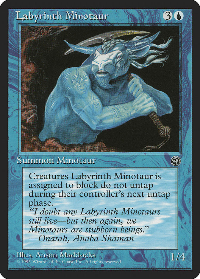 Labyrinth Minotaur (Onatah Flavor Text) [Homelands] | Rock City Comics