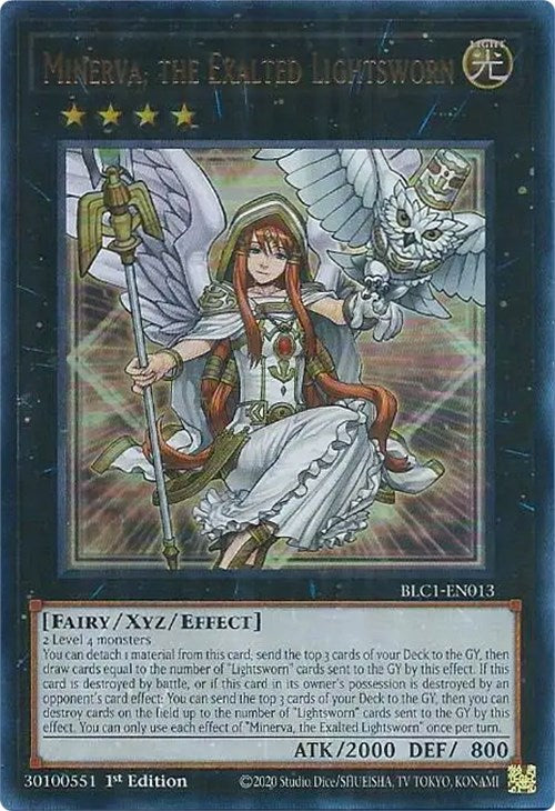 Minerva, the Exalted Lightsworn [BLC1-EN013] Ultra Rare | Rock City Comics