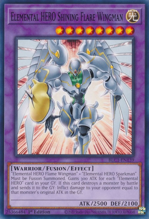 Elemental HERO Shining Flare Wingman [BLC1-EN139] Common | Rock City Comics