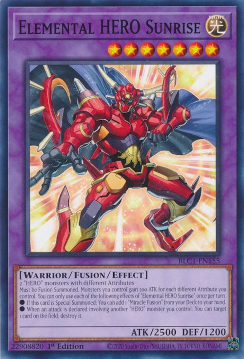 Elemental HERO Sunrise [BLC1-EN155] Common | Rock City Comics
