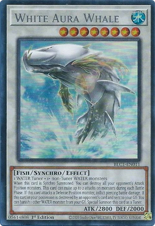 White Aura Whale (Silver) [BLC1-EN011] Ultra Rare | Rock City Comics