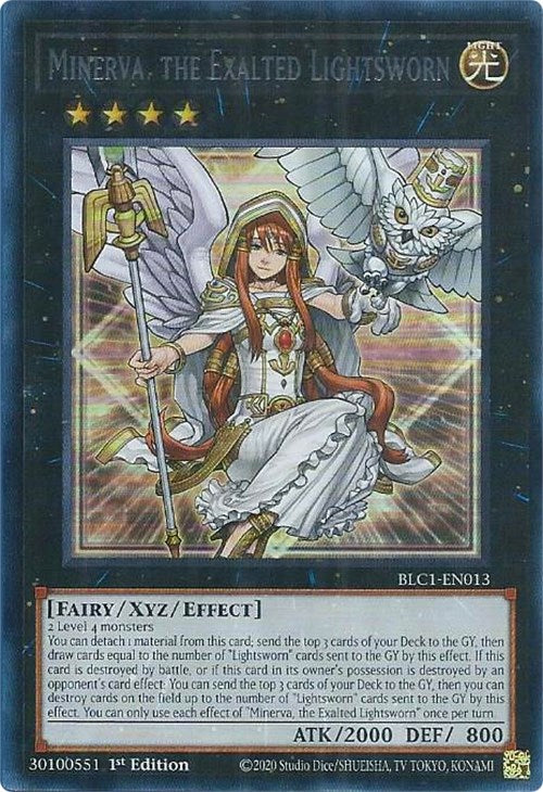 Minerva, the Exalted Lightsworn (Silver) [BLC1-EN013] Ultra Rare | Rock City Comics