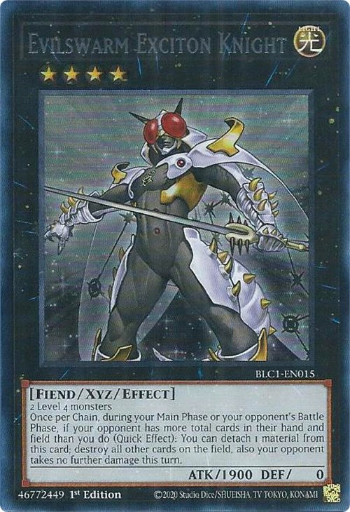 Evilswarm Exciton Knight (Silver) [BLC1-EN015] Ultra Rare | Rock City Comics