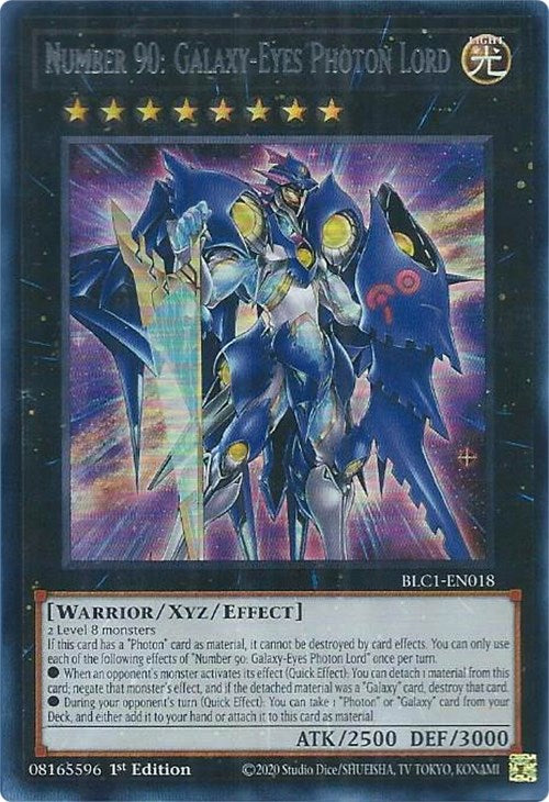 Number 90: Galaxy-Eyes Photon Lord (Silver) [BLC1-EN018] Ultra Rare | Rock City Comics