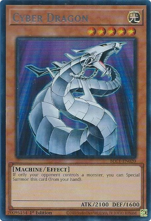 Cyber Dragon (Silver) [BLC1-EN020] Ultra Rare | Rock City Comics