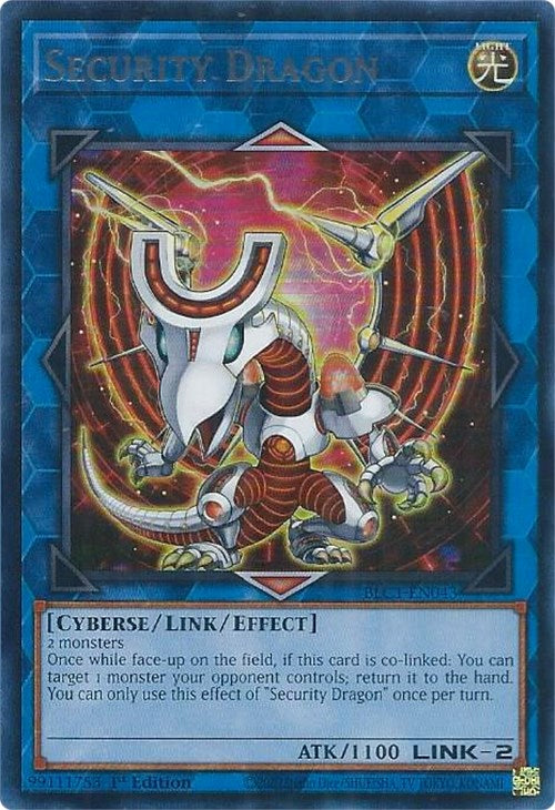 Security Dragon (Silver) [BLC1-EN043] Ultra Rare | Rock City Comics