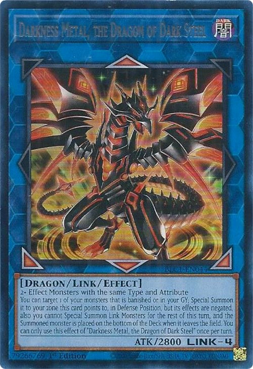 Darkness Metal, the Dragon of Dark Steel (Silver) [BLC1-EN044] Ultra Rare | Rock City Comics