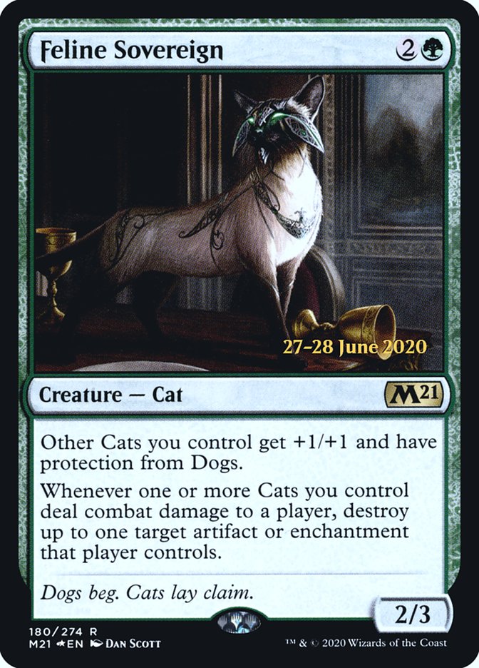 Feline Sovereign  [Core Set 2021 Prerelease Promos] | Rock City Comics