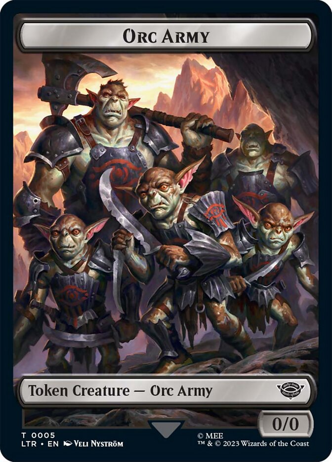 Orc Army Token (05) [The Lord of the Rings: Tales of Middle-Earth Tokens] | Rock City Comics