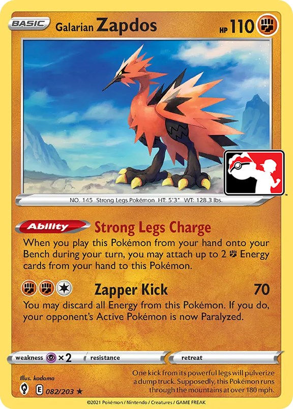 Galarian Zapdos (082/203) [Prize Pack Series One] | Rock City Comics