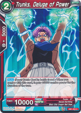 Trunks, Deluge of Power (DB1-003) [Dragon Brawl] | Rock City Comics