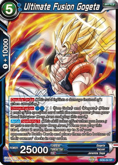 Ultimate Fusion Gogeta (Reprint) (SD6-04) [Battle Evolution Booster] | Rock City Comics