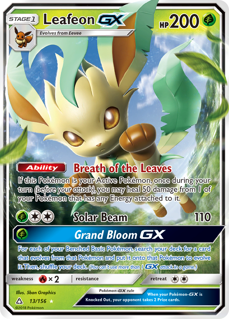 Leafeon GX (13/156) [Sun & Moon: Ultra Prism] | Rock City Comics