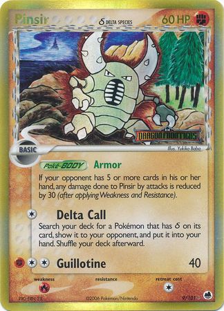 Pinsir (9/101) (Delta Species) (Stamped) [EX: Dragon Frontiers] | Rock City Comics