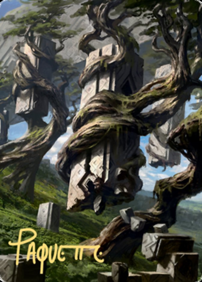 Forest 2 Art Card (Gold-Stamped Signature) [Zendikar Rising Art Series] | Rock City Comics