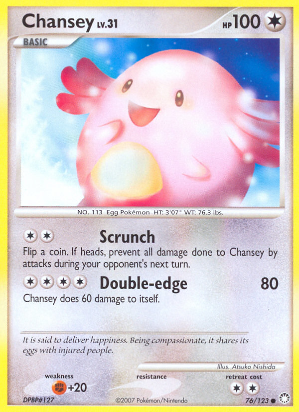 Chansey (76/123) [Diamond & Pearl: Mysterious Treasures] | Rock City Comics