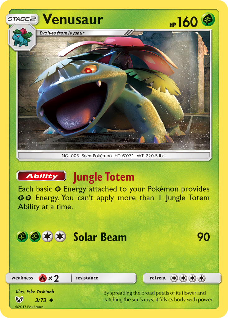 Venusaur (3/73) [Sun & Moon: Shining Legends] | Rock City Comics