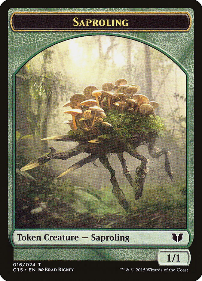 Snake (017) // Saproling Double-Sided Token [Commander 2015 Tokens] | Rock City Comics