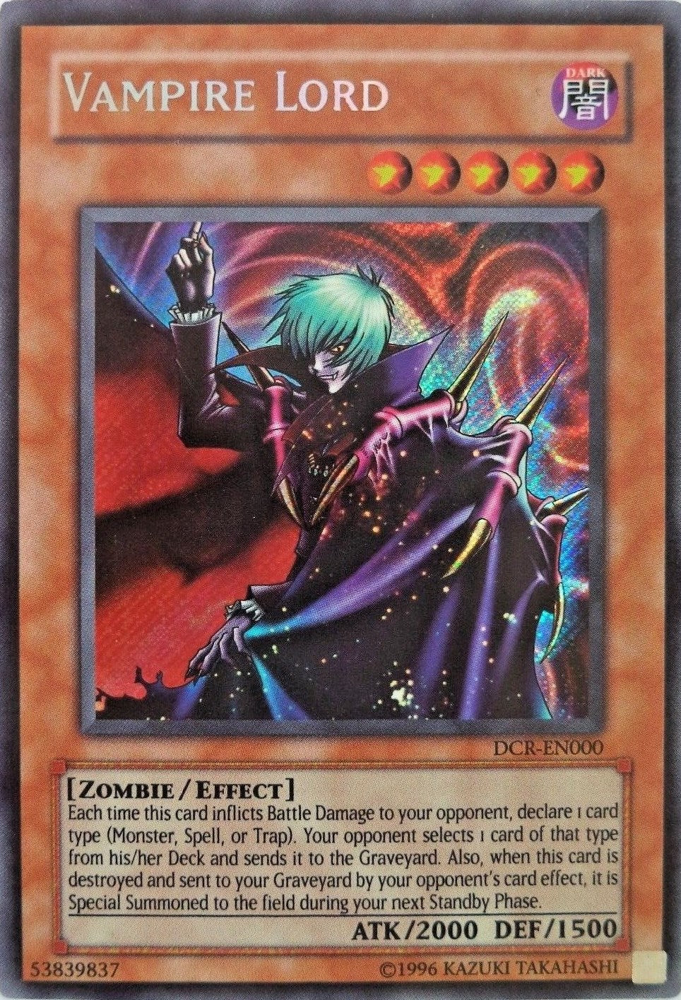 Vampire Lord [DCR-EN000] Secret Rare | Rock City Comics