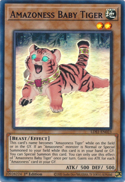 Amazoness Baby Tiger (Blue) [LDS1-EN023] Ultra Rare | Rock City Comics