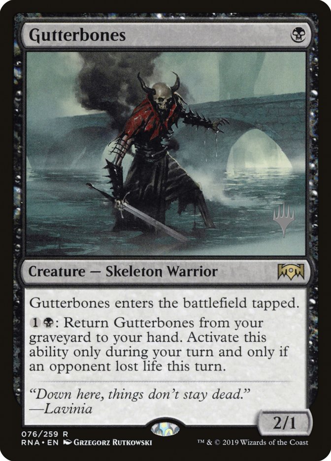 Gutterbones (Promo Pack) [Ravnica Allegiance Promos] | Rock City Comics