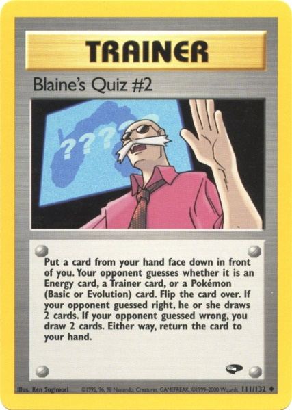 Blaine's Quiz #2 (111/132) [Gym Challenge Unlimited] | Rock City Comics