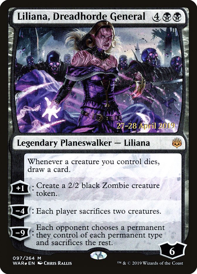 Liliana, Dreadhorde General  [War of the Spark Prerelease Promos] | Rock City Comics