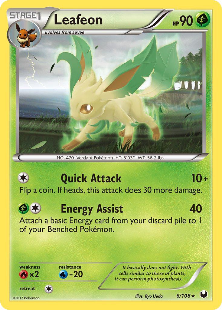 Leafeon (6/108) [Black & White: Dark Explorers] | Rock City Comics