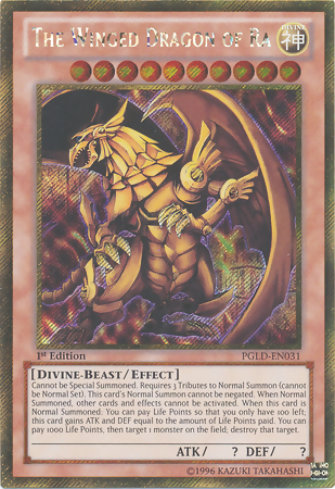 The Winged Dragon of Ra [PGLD-EN031] Gold Secret Rare | Rock City Comics