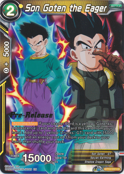 Son Goten the Eager (BT10-102) [Rise of the Unison Warrior Prerelease Promos] | Rock City Comics