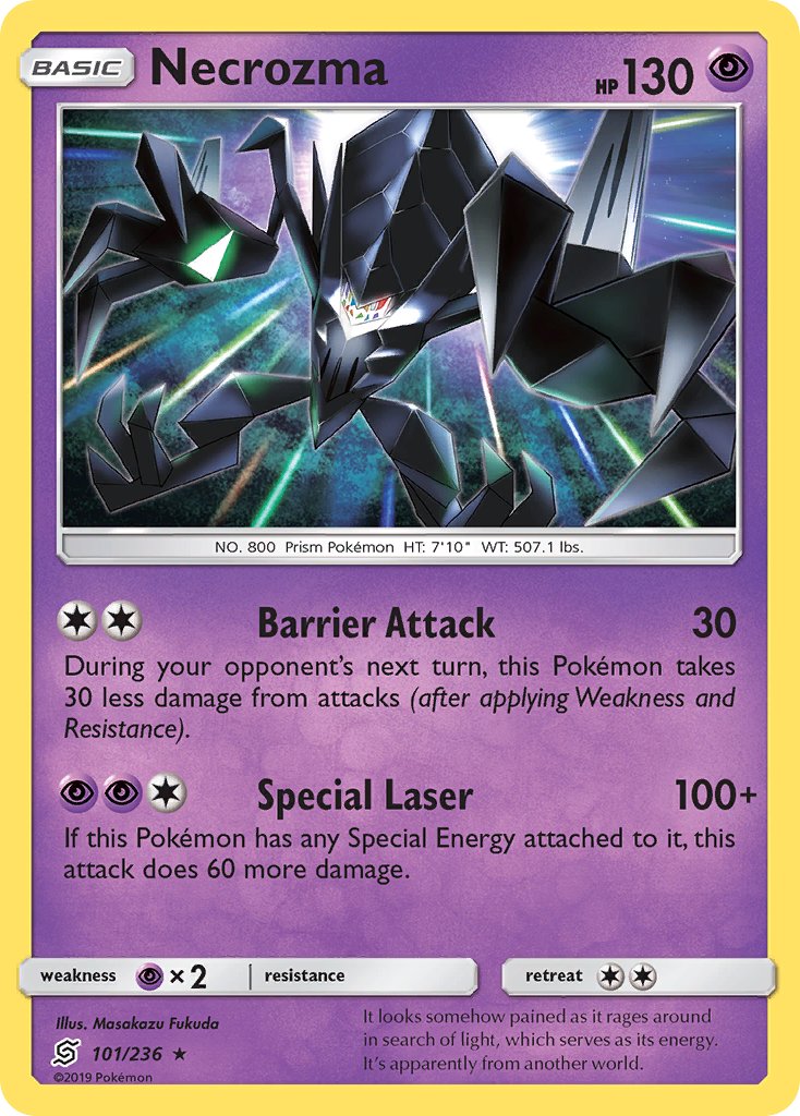 Necrozma (101/236) (Cracked Ice Holo) (Theme Deck Exclusive) [Sun & Moon: Unified Minds] | Rock City Comics