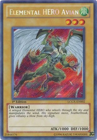 Elemental HERO Avian (Alternate Art) [LCGX-EN002] Secret Rare | Rock City Comics