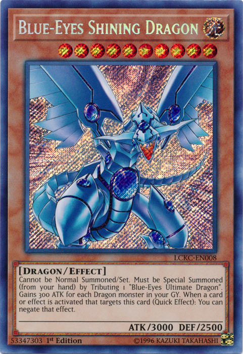 Blue-Eyes Shining Dragon [LCKC-EN008] Secret Rare | Rock City Comics