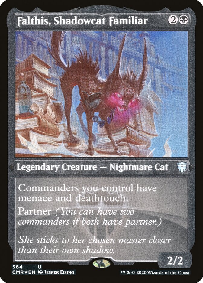 Falthis, Shadowcat Familiar (Etched) [Commander Legends] | Rock City Comics