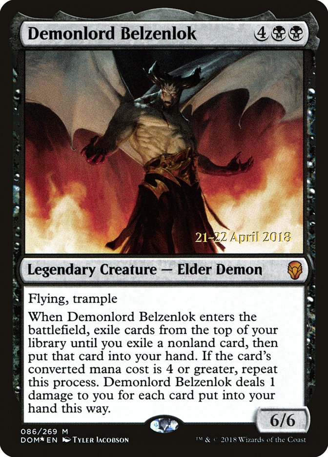 Demonlord Belzenlok  [Dominaria Prerelease Promos] | Rock City Comics