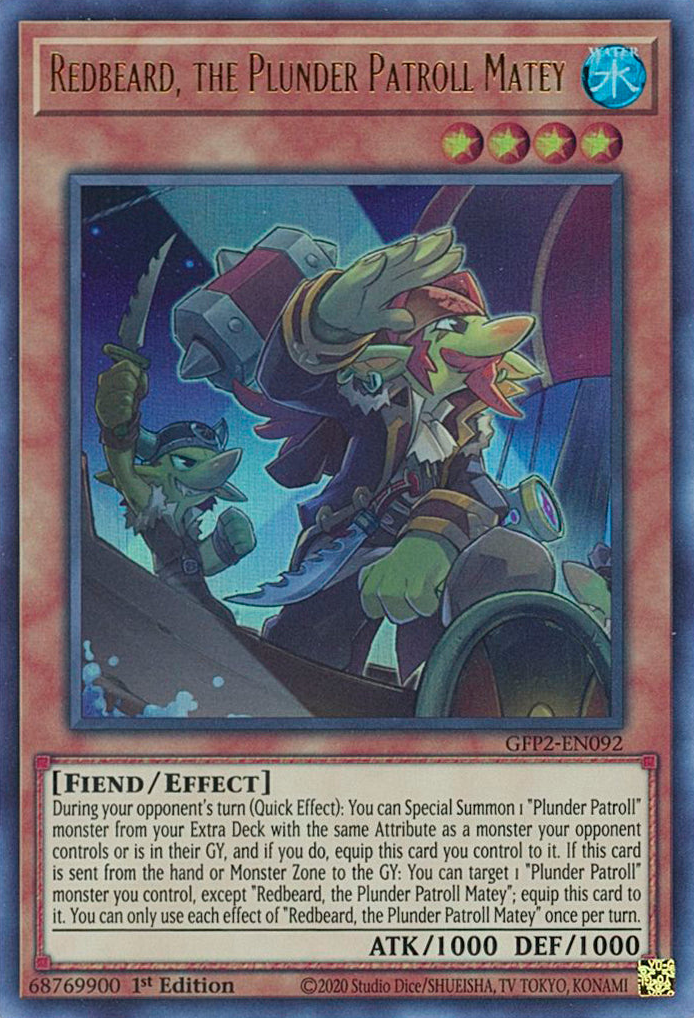 Redbeard, the Plunder Patroll Matey [GFP2-EN092] Ultra Rare | Rock City Comics