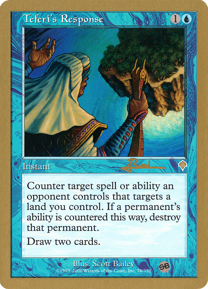 Teferi's Response (Antoine Ruel) (SB) [World Championship Decks 2001] | Rock City Comics