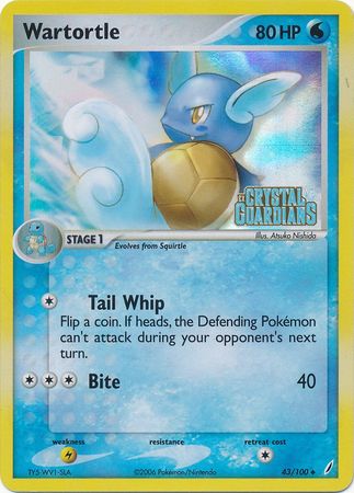 Wartortle (43/100) (Stamped) [EX: Crystal Guardians] | Rock City Comics