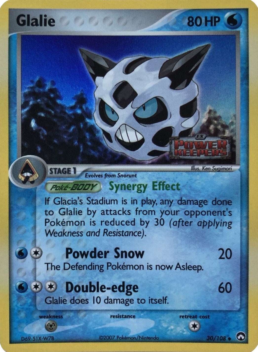 Glalie (30/108) (Stamped) [EX: Power Keepers] | Rock City Comics