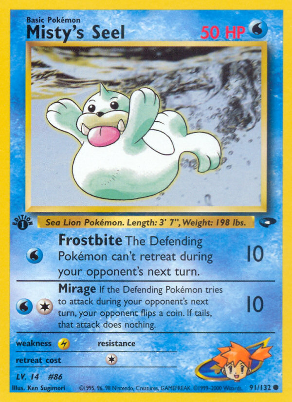 Misty's Seel (91/132) [Gym Challenge 1st Edition] | Rock City Comics