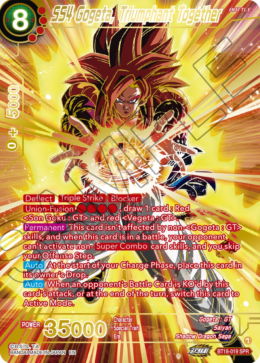 SS4 Gogeta, Triumphant Together (SPR) (BT18-019) [Dawn of the Z-Legends] | Rock City Comics