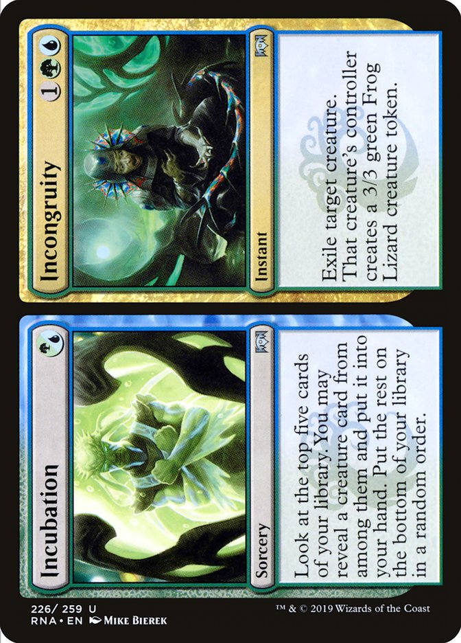 Incubation // Incongruity [Ravnica Allegiance] | Rock City Comics